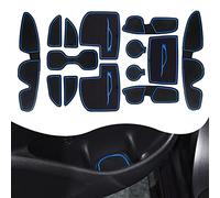 YEE PIN Tappetini in Gomma Compatibili Con Hyundai i30, i30 N Line 2017-2023 - Antiscivolo per Console Centrale, Scatola Portaoggetti (Blu)