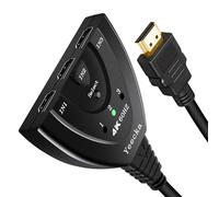 Yeecka HDMI Splitter Switch HDMI 4K 60Hz Sdoppiatore HDMI Alluminio Switch Splitter 3 in 1 Out, Supporta 4K 3D 1080P UHD HDCP 2.2 Splitter Per TV/Blu-ray/Firestick/Xbox/PS3/4/5-Plata