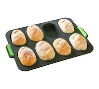 Yeeda Mini teglia per pane - Piccole padelle ovali per pane fatto in casa, padelle in silicone da 8 terra, mini teglia perforata per cuocere mini pane fatto in casa, panini, pagnotta