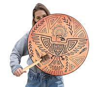 Yeeda Tamburo A Mano, Tamburo Sciamanico Con Mallet, 3D Forma Albero Sciamano Tamburo Hollow Back Suono Di Musica Decorazione Piena Di Mistero