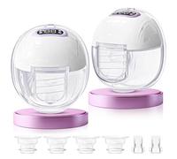 YEEFON Tiralatte Elettrico, Tiralatte Elettrico a Mani Libere con Display a LED, Tiralatte Leggero Ultra Silenzioso, 4 Modalità e 9 Livelli, Indossabile e Portatile con Flangia da 19/21mm (2 Pack)