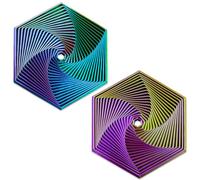 Yeefunjoy 2 pezzi Esagono Fidget Frattale, Giocattoli Fidget Esagonali Stampati In 3D,Giocattolo Sensoriale Cubo A Antistress Per Antistress ADHD Autismo Bambini e Adulti Regali di Compleanno
