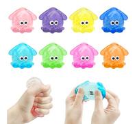 Yeefunjoy 4PCS Juguetes Antiestrés Squeeze, Pulpo Squishy Fidget Toy Set, Taba Juguetes Sensoriales Alivian la Ansiedad Apretar Tdah Autismo Relajación Navidad cumpleaños Regalo para Niños y Adultos