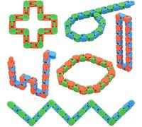 Yeefunjoy 6 Pezzi 24 Link Stravaganti Tracce Snap And Click Fidget Toys, Giocattoli sensoriali per Le Dita per alleviare Lo Stress, Riempitrici per Sacchetti per Feste, Bomboniere per Feste