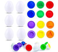 Yeefunjoy 6 Pezzi Montessori Uova Giocattolo, Set di Uova Abbinate Giochi, Gioco Classificazione Colore e Forma, Bambini Giocattolo Geometrici Educativo Pasqua Uovos Regalo Compleanno Natale Viaggio