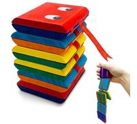 Yeefunjoy Scala di Jacob in Legno, Sensoriale Fidget Toy Gioco Retrò Click Clack Giochi di apprendimento per bambini, Scala di Legno a Ribalta con Effetto Illusione Magica Sollievo dallo Stress Regalo