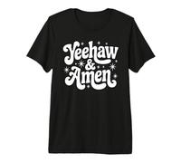 Yeehaw e Amen Southern Christian Girl Religious Maglietta Premium