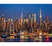 YEEIFFD Diamond Painting City New York City Midtown Buildings Skyline Night for Adult Painting Kit Diamond Art Perfect for Home Wall Decor 30,5 x 40,6 cm