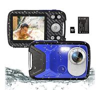 YEEIN Fotocamera digitale impermeabile per bambini da 4,6 m, 21 MP, con scheda da 32 G e batteria ricaricabile, fotocamera punta e scatta per ragazzi, ragazze, bambini, adolescenti, snorkeling e nuoto