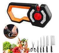 Yeelan Affilacoltelli Professionale, Knife Sharpener, 6 Angoli di Affilatura in Acciaio al Tungsteno, Diamante e Ceramica, Pietra Affilacoltelli per Coltelli da Cucina, Forbici e Lame Seghettate