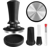 Yeelan Tamper Per Caffè 58mm Set, Pressino Per Caffe Con Scala Graduata, Strumento Wdt Tool Con 8 Aghi Di Ricambio, Tappetino Per Tamper, Accessori Pressa Caffe Per Barista