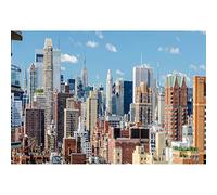 Yeele 3x2,5m City Fotografia Fondale Edificio Grattacielo New York City Paesaggio urbano Cielo blu Nuvole Sfondo per Fotografia Edificio moderno Party Shoot Ritratto personale Foto puntelli