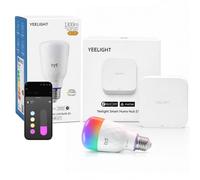 Yeelight Essential Starter Kit Ponte + 1 lampadine LED E27, 1300 lm, 2700-6500 K, dimmerabili, 16 milioni di colori, controllo vocale, compatibili con Alexa, Google Home, Apple Home e SmartThings