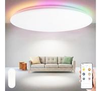 Yeelight Plafoniera LED Soffitto Smart con Retroilluminazione RGBCW, 60cm 50W Lampada da Soffitto Dimmerabile Montaggio Rapido, 4500LM, 16M Colori, 2700K-6500K, Alexa/Google, Lampadario Soggiorno