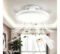 Yeelight Ventilatore da Soffitto con Luce 74W, Plafoniera LED Dimmerabile e Ventilatore, 6 Velocità, Telecomando e Timer, Estate e Inverno, Lampadario Ventilatore per Soggiorno Camera da Letto