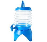 Yeelua Distributore d'acqua pieghevole da 5,5 l, riutilizzabile, in plastica, con rubinetto, contenitore portatile per bevande, per feste, succhi refrigerati, cocktail