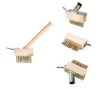 yeemeen 2 Pezzi Spazzole per Erbacce da Giardino,Rimozione Muschio E Erbacce,Spazzole per Erbacce con Setole in Acciaio,Scopa Metallica per Giardino,Rimuovere Erbacce e Muschio in Giardino e Vialetti