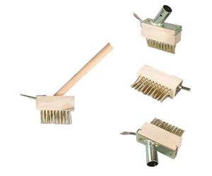 yeemeen 2 Pezzi Spazzole per Erbacce da Giardino,Rimozione Muschio E Erbacce,Spazzole per Erbacce con Setole in Acciaio,Scopa Metallica per Giardino,Rimuovere Erbacce e Muschio in Giardino e Vialetti