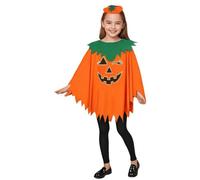 yeemeen Costume da zucca di Halloween da donna, 3 pezzi, costume da zucca | Mantello a forma di zucca per adulti con sacchetto per caramelle e cappello da zucca per Halloween, cosplay e feste a tema