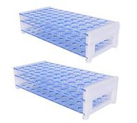 yeemeen Rack per Provette, 2Pcs Supporto per Provette a 3 Livelli, Porta Provette, Supporto Provette, Rack del Tubo Della Centrifuga per le Forniture di Chimica Della Scuola, 16mm 50 Posti