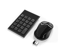 Yeemie Pro Wireless Tastierino Numerico e Mouse Combinazione 2.4G Tastierino Numerico USB Ultra Sottile Portatile e Mouse per Laptop, Notebook, Desktop, Computer PC - Solo un Ricevitore USB