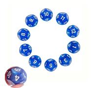 Yeenano Dado12 Facce,10 Pezzi D12 Dadi Chiaro,Blu Trasparente Poliedrici Dadi,Gioco Dadi,Set Di Dadi,Juego de Dados,per DND MTG Rpg Giochi di Ruolo Dungeons And Dragons