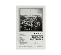 Yeepi Poster di Kendrick Lamar "To Pimp A Butterfly" con copertina di album, decorazione artistica da parete per soggiorno e camera da letto, senza cornice, 30 x 45 cm