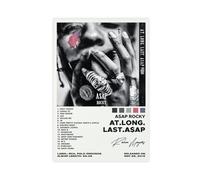 Yeepi Poster su tela con copertina di album "Asap Rocky At Long Last Asap", decorazione per camera da letto, sport, ufficio, stanza, regalo, senza cornice, 30 x 45 cm