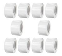 yeeplant 10 rotoli da 500 adesivi rotondi trasparenti da 2,5 cm, etichette autoadesive per buste e scatole regalo, in PVC resistente