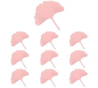 yeeplant 10 ventagli rosa con foglie di ginkgo rosa, set di ventagli in plastica con struttura a vena delle foglie e maniglia integrata, ventaglio portatile per il raffreddamento della stagione calda