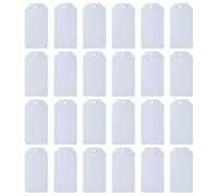 yeeplant 100 etichette impermeabili in plastica con occhiello in metallo, 7,6 x 15,2 cm, per etichettatura, stampabili, etichette per bagagli