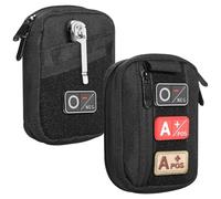 yeeplant Borsa organizer per strumenti, telefono, in tessuto Oxford con zona patch e accesso con cerniera, custodia compatta da uomo