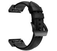 yeeplant Cinturino per orologio Fenix 8, 7, 6, 5, enduro 3, in pelle PU, 26 mm, a sgancio rapido, colore: nero e marrone