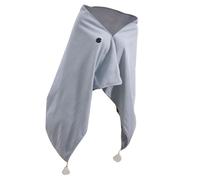 yeeplant Coperta indossabile riscaldata USB, scialle elettrico, 3 impostazioni di calore, 150 x 80 cm, morbido cotone twill, senza fili, per casa, ufficio, campeggio, grigio