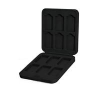 yeeplant Custodia per carte da gioco per Nintendo Switch, in silicone a 12 scomparti, con forte chiusura a forza di attacco, scatola organizer compatta da viaggio, antiurto, antigraffio, nera
