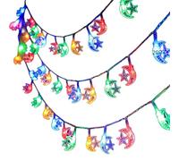 yeeplant Eid Mubarak, 20 luci a LED Ramadan, 3 m, lanterna a forma di stella e luna, alimentazione a batteria per decorazione domestica, Eid Mubarak