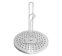 yeeplant Kit per friggitrice per tacchino, 26 x 35 cm, in acciaio inox, supporto per friggitrice per pollo e tacchino, con gancio sollevatore, torrefazione verticale per griglia affumicatore, argento