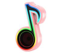yeeplant Lampada a forma di nota, altoparlante wireless, luce notturna a LED portatile con radio FM e riproduzione di schede TF, 6,1 x 7,9 cm/15,5 x 8 cm, regalo creativo