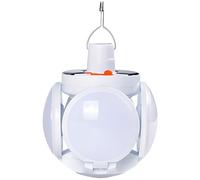 yeeplant Lampadina LED solare con 5 impostazioni di illuminazione, impermeabile IP65, pieghevole e portatile, per campeggio e illuminazione di emergenza