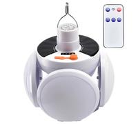 yeeplant Lanterna solare da campeggio, grande, ricaricabile, con telecomando, design pieghevole a 4 foglie, 5 modalità, indicatore della batteria, 211 g, portatile per emergenza, uso esterno