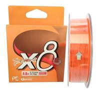 yeeplant Lenza da pesca ad alta resistenza, 100 m arancione fluorescente Tenkara Level Line, rivestimento liscio per un lancio più lungo
