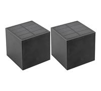 yeeplant Luci solari esterne a LED, confezione da 2, applique da parete solare impermeabile per patio/giardino, lampada da parete decorativa bianca calda/Rgb, lega di alluminio