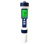 yeeplant Misuratore di qualità dell'acqua 5 in 1, misuratore di pH digitale e tester di salinità, misuratore di temperatura TDS con grande LCD, ± 0,05 pH ad alta precisione, polveri di calibrazione