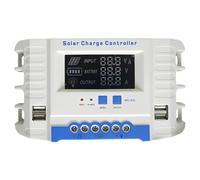 yeeplant MPPT Regolatore di carica solare 30/40A, 12V/24V automatico, installazione semplice, display LCD, protezioni affidabili, doppie porte USB, con compensazione della temperatura