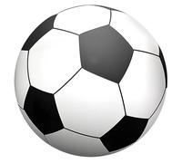 yeeplant Pallone da beach soccer gigante, gonfiabile, bianco e nero, in PVC, lunga durata, per feste, scuole, eventi sportivi, divertimento all'aperto, 150 cm