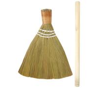 yeeplant Scopa da cerimonia con manico in legno da 74 cm, testa in paglia rimovibile, larghezza 30 cm, rituale di salto nuziale, decorazione ideale per la pulizia