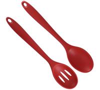 yeeplant Set di 2 cucchiai scanalati in silicone, spatole da cucina resistenti al calore, antiaderenti, per mescolare e servire utensili da cucina