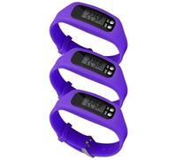 yeeplant - Set di 3 orologi pedometro, tracker fitness con contapassi, cinturino in silicone, display a LED, monitor calorie, corsa, camminata, allenamento