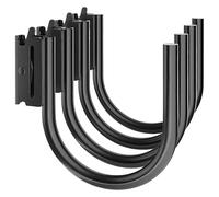 yeeplant Set di 4 ganci a J resistenti, ganci di montaggio in acciaio al carbonio resistente per binario E, facili da installare, per garage, officina, organizzazione rimorchi