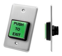 yeeplant Sistema di sicurezza Push to Exit Switch, Controllo accessi porta, Pannello in acciaio inossidabile, Pulsante auto-reset, Luce a led luminosa, Contatti No/Nc/Com, Cavo facile, Temperatura
